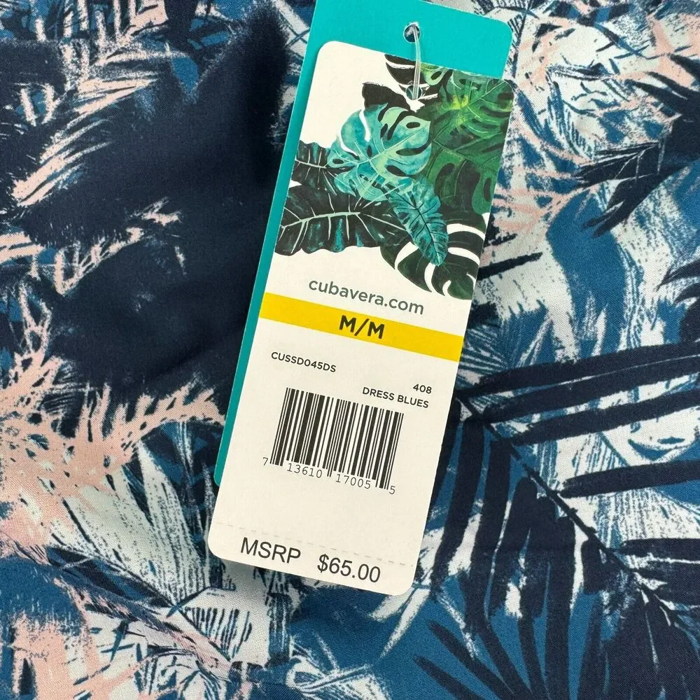 Cubavera Mens Stretch Palm Print 7